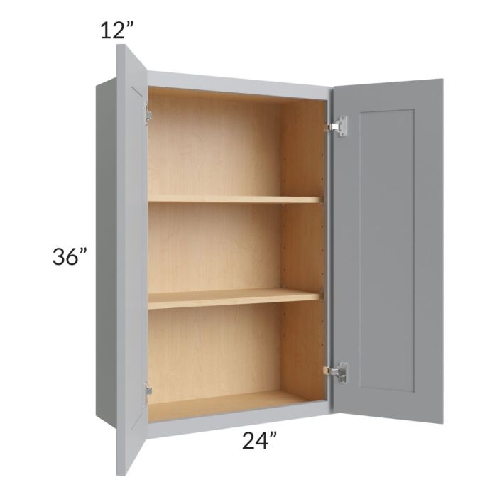 Asheville Grey Shaker 24x36 Wall Cabinet