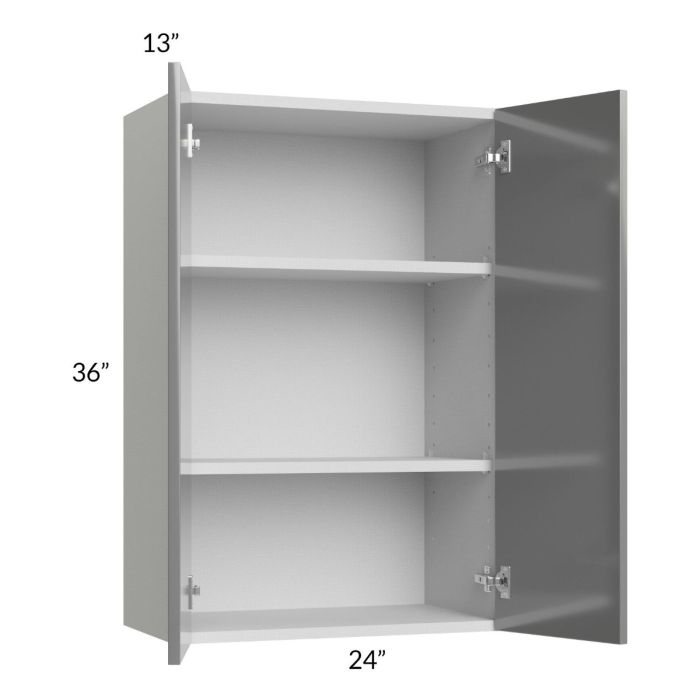 Milan Grey Gloss 24x36 Wall Cabinet