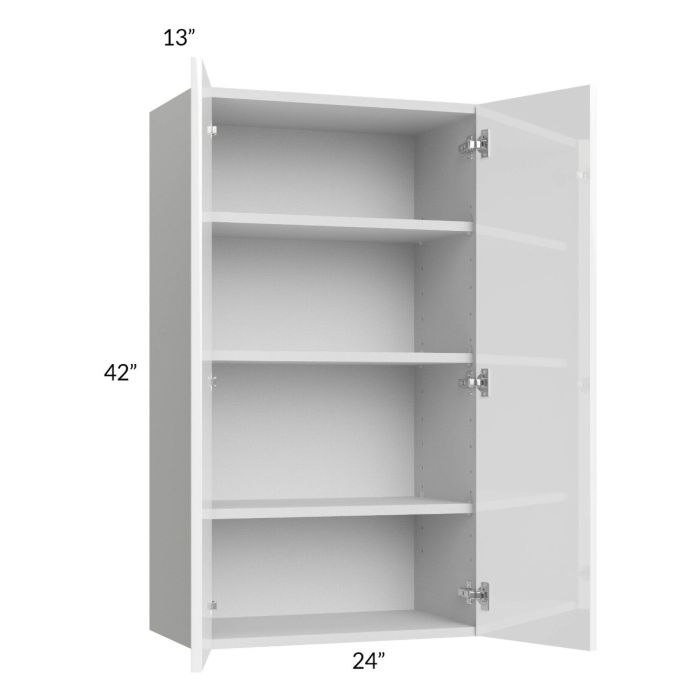 Milan White Gloss 24x42 Wall Cabinet