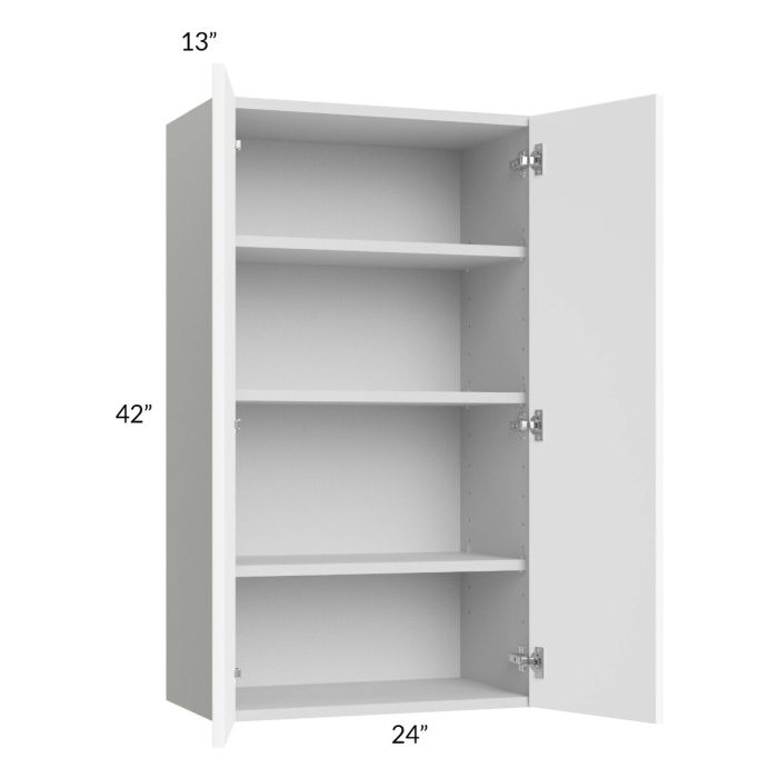 Milan White Matte 24x42 Wall Cabinet