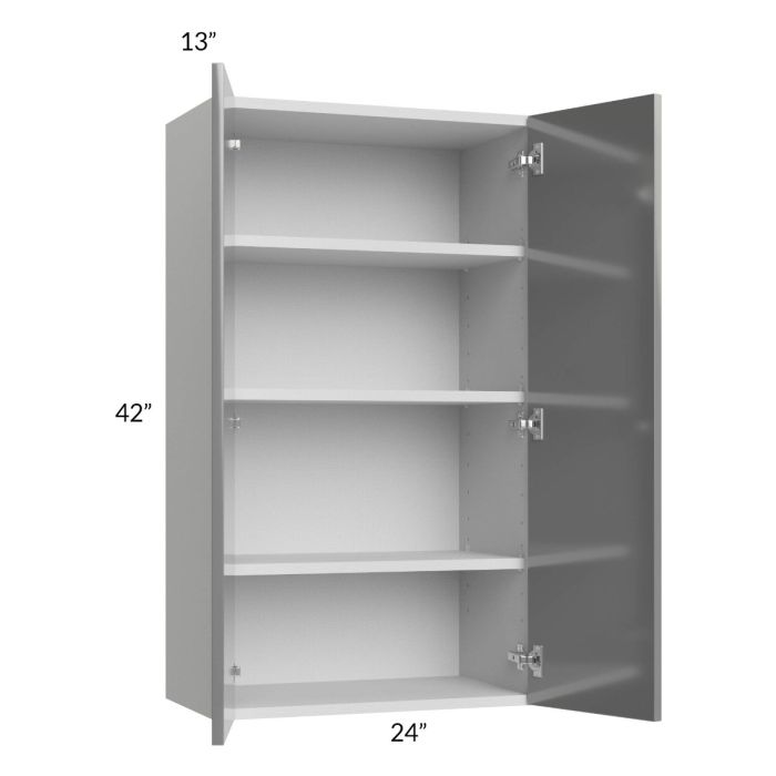 Milan Grey Gloss 24x42 Wall Cabinet