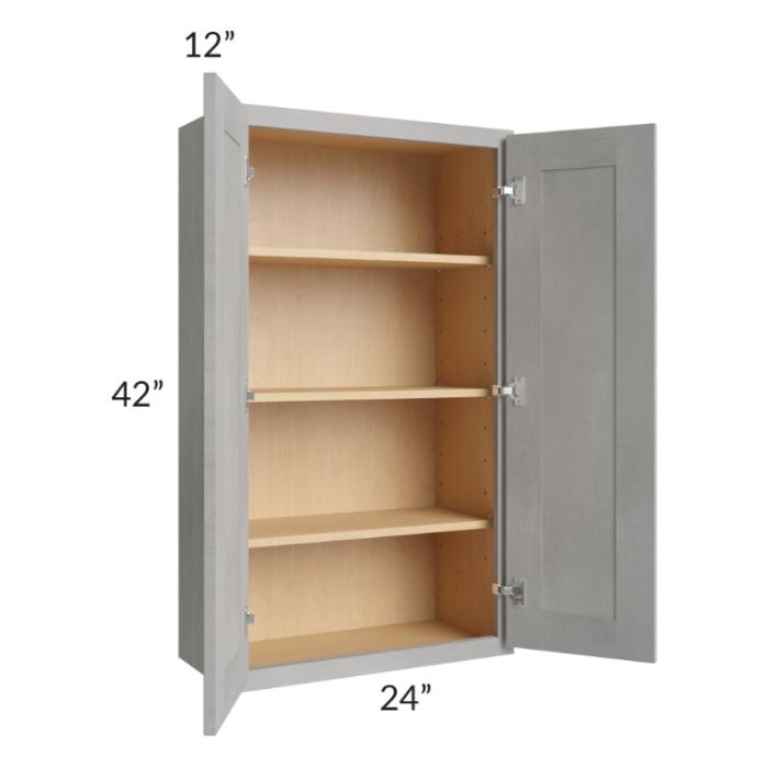 Gramercy Grey Mist 24x42 Wall Cabinet