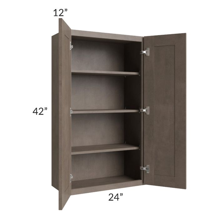 Providence Natural Grey 24x42 Wall Cabinet 