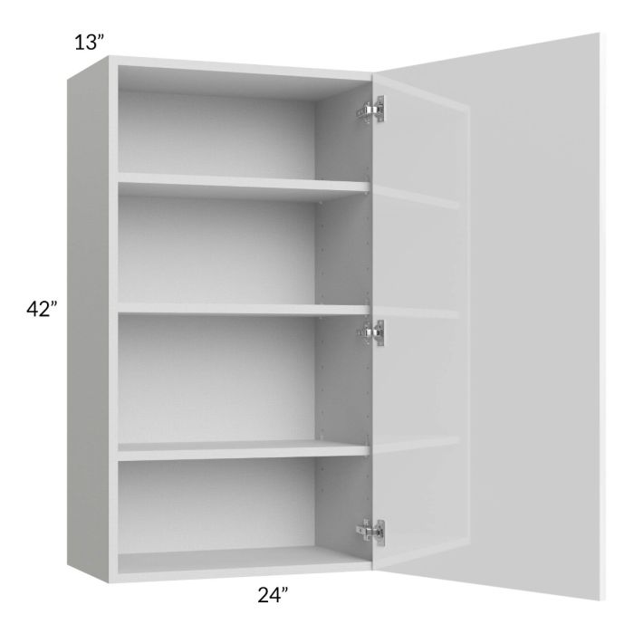 Milan White Gloss 24x42 Wall Cabinet (1 door)