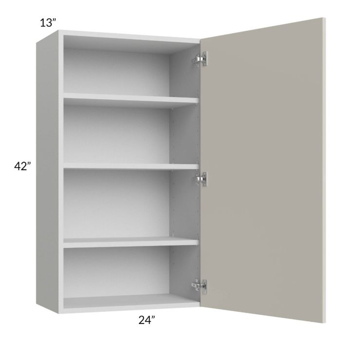 Milan Beige Matte 24x42 Wall Cabinet (1 door)