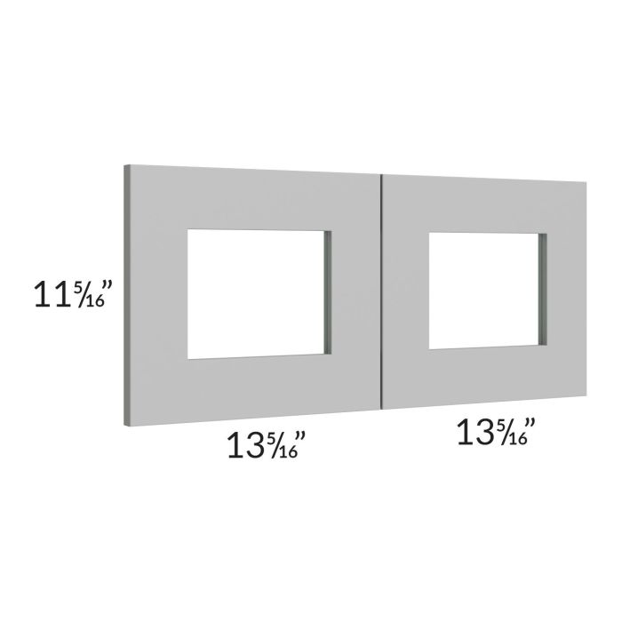 Pewter Grey Shaker 27x12 Glass Door Only with Glass Included