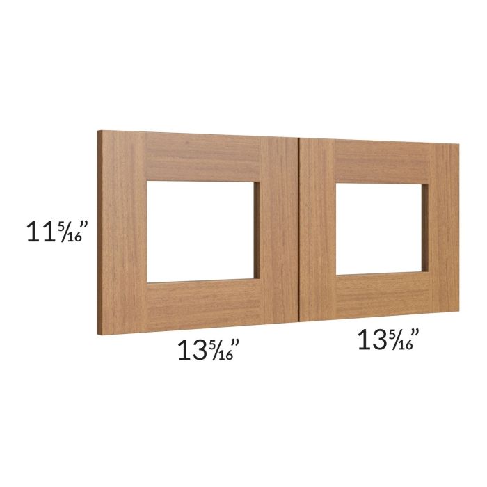 Artisan Walnut Shaker 27x12 Glass Door Only with Glass Included