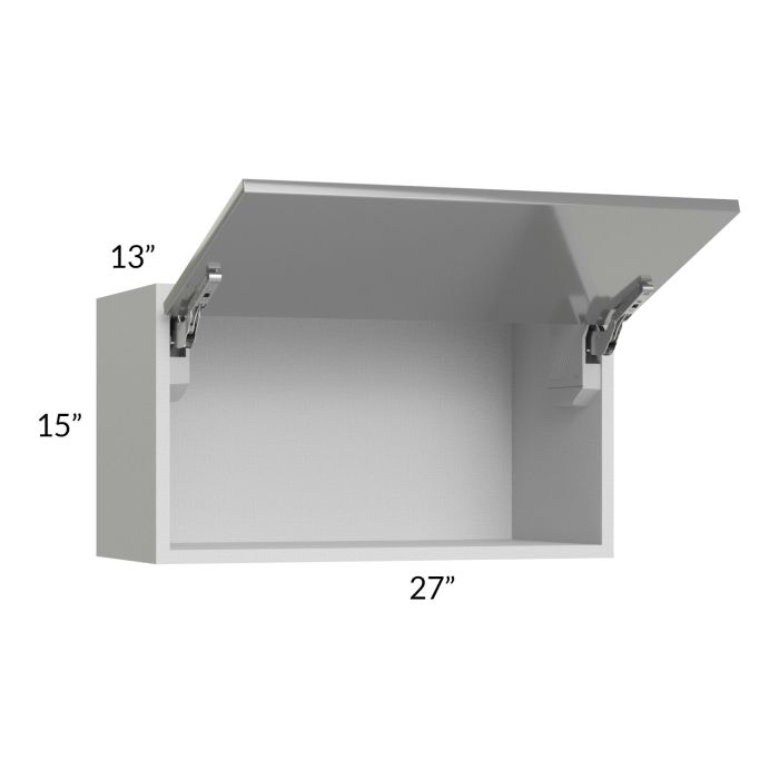 Milan Grey Gloss 27x15 Lift-Up Door Wall Cabinet