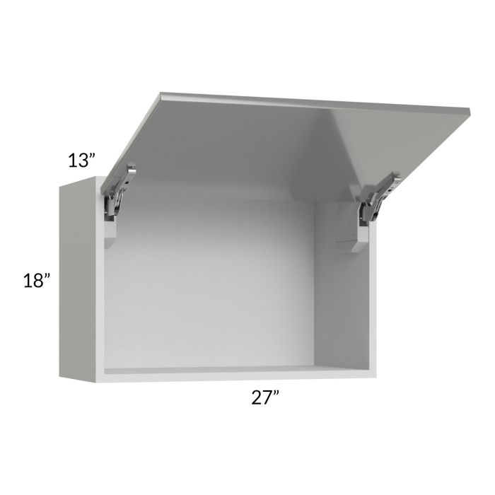 Milan Grey Gloss 27x18 Lift-Up Door Wall Cabinet