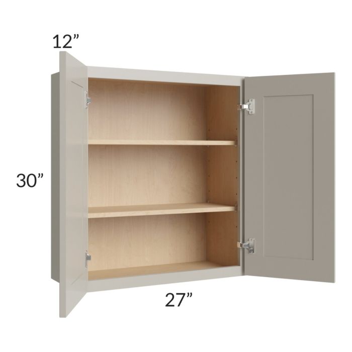 Stratton Light Grey Shaker 27x30 Wall Cabinet