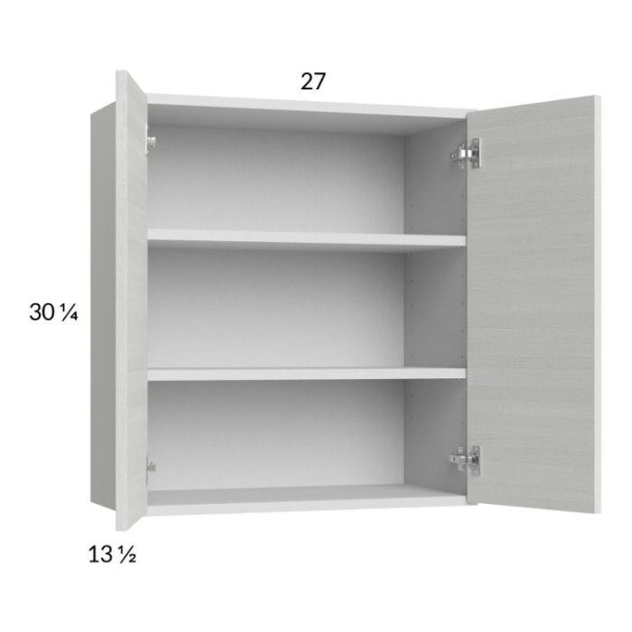Euro White Grain 27x30-1/4 Wall Cabinet
