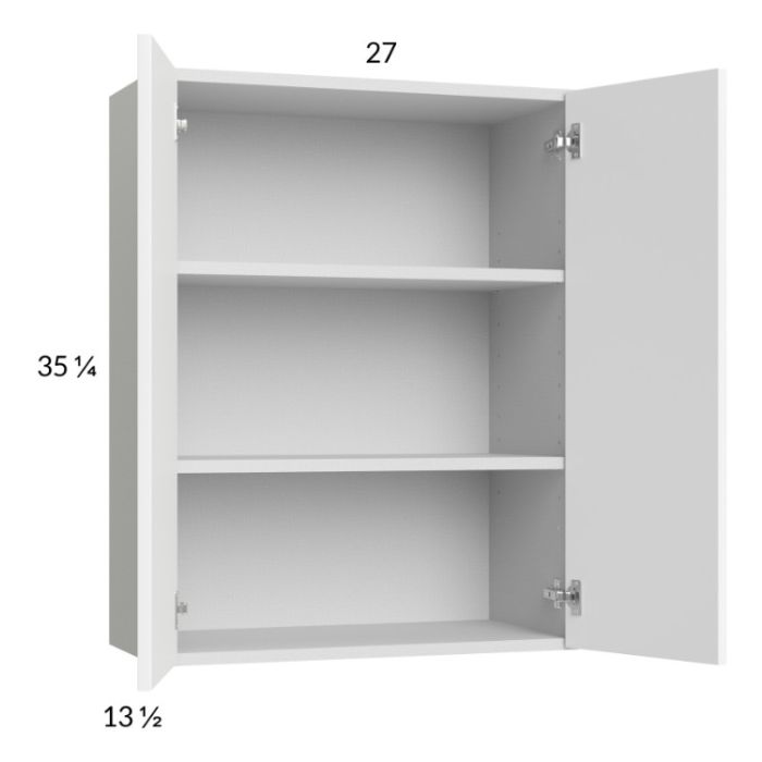 Euro Gloss White 27x35-1/4 Wall Cabinet