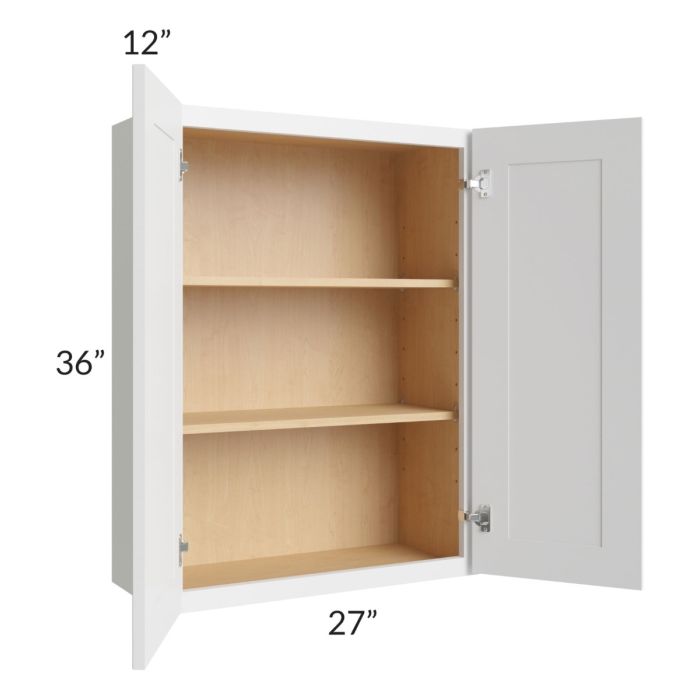 Asheville White Shaker 27x36 Wall Cabinet