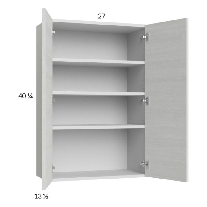 Euro White Grain 27x40-1/4 Wall Cabinet