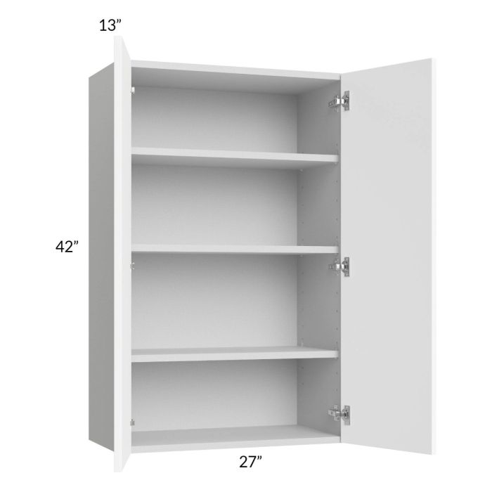 Milan White Matte 27x42 Wall Cabinet