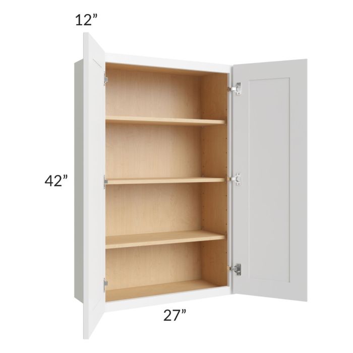 Alpine White Shaker 27x42 Wall Cabinet 