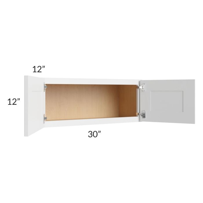 Asheville White Shaker 30x12 Wall Cabinet