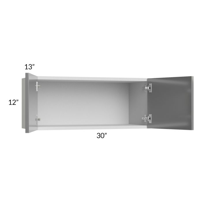 Milan Grey Gloss 30x12 Wall Cabinet