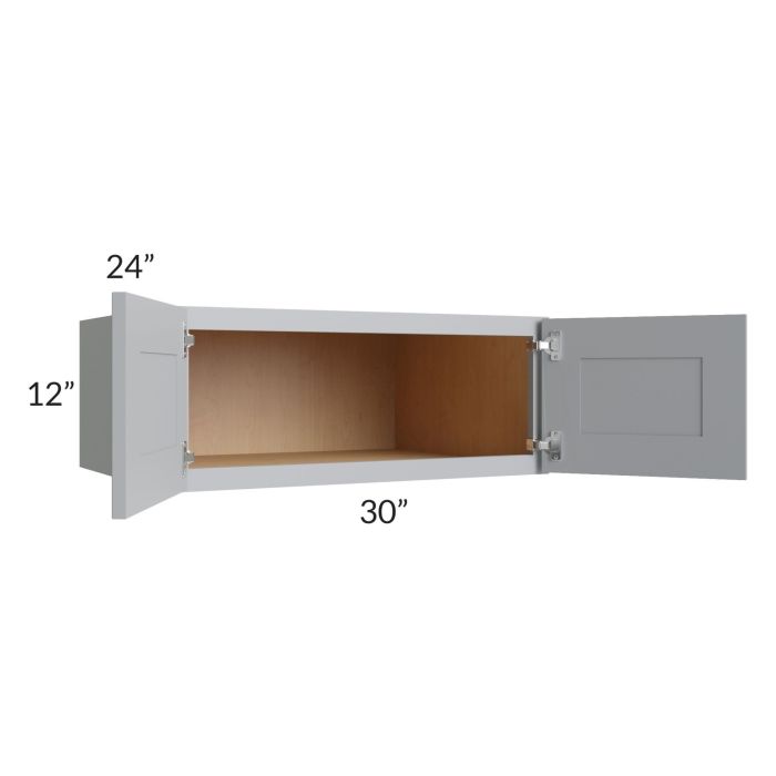 Asheville Grey Shaker 30x12x24 Wall Cabinet 