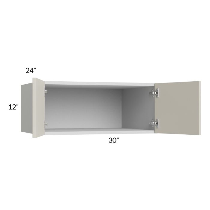 Milan Beige Matte 30x12x24 Wall Cabinet