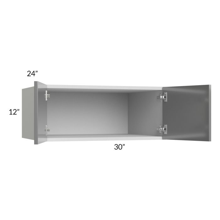Milan Grey Gloss 30x12x24 Wall Cabinet