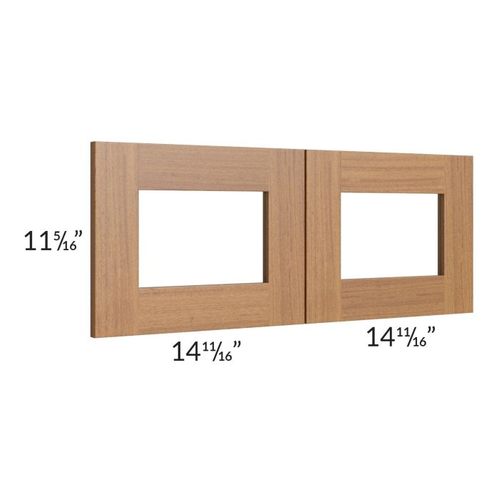 Artisan Walnut Shaker 30x12 Glass Door Only with Glass Included