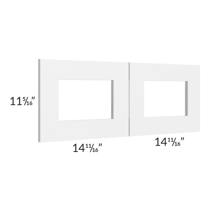 Aspen White Shaker 30x12 Glass Door Only with Glass Included