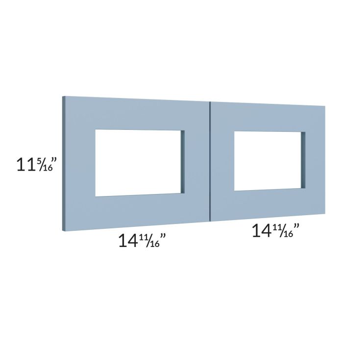 Sky Blue Shaker 30x12 Glass Door Only with Glass Included