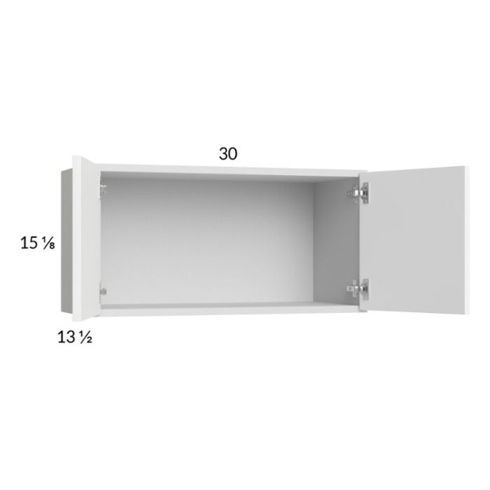 Euro Gloss White 30x15-1/8 Wall Cabinet