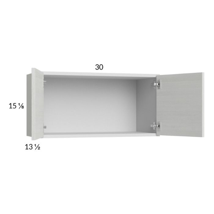 Euro White Grain 30x15-1/8 Wall Cabinet