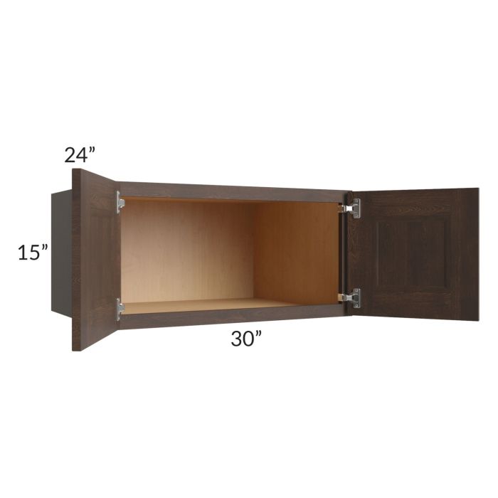 Tuscan Kona Brown 30x15x24 Wall Cabinet