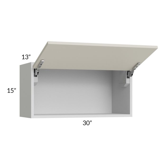 Milan Beige Matte 30x15 Lift-Up Door Wall Cabinet