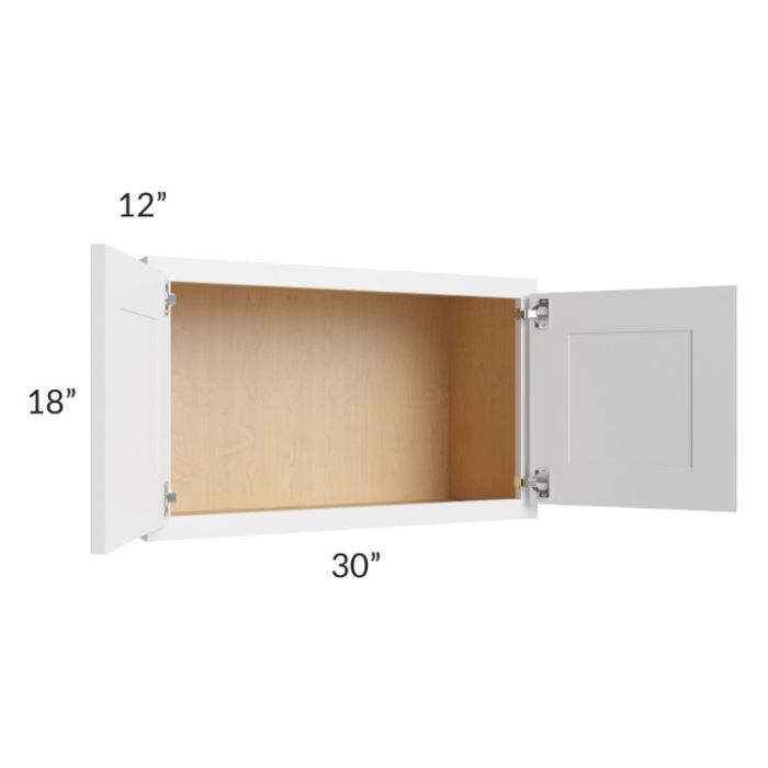 Stratus White 30x18 Wall Cabinet