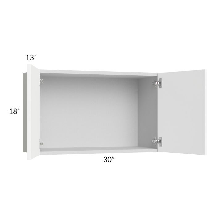 Milan White Matte 30x18 Wall Cabinet