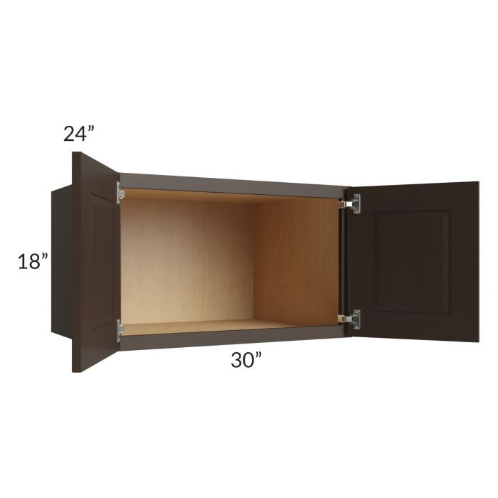 Southport Espresso Shaker 30x18x24 Wall Cabinet