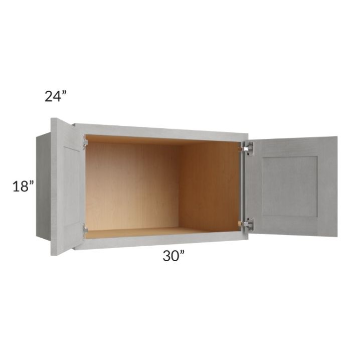 Gramercy Grey Mist 30x18x24 Wall Cabinet