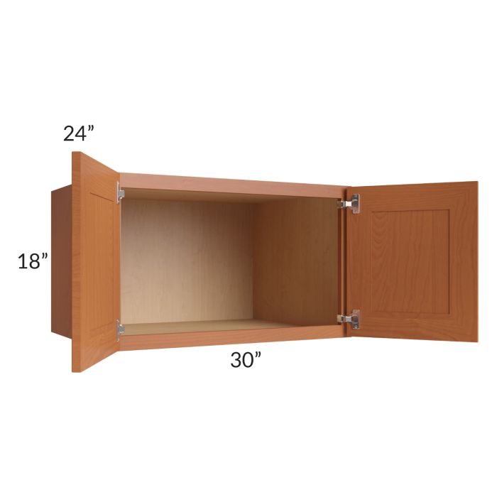 Lexington Cinnamon Glaze 30x18x24 Wall Cabinet