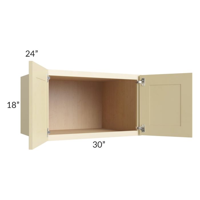 Phoenix Cream Glaze 30x18x24 Wall Cabinet