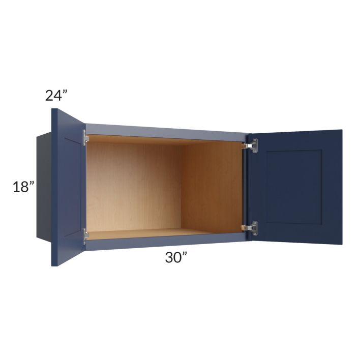 Bayville Blue 30x18x24 Wall Cabinet