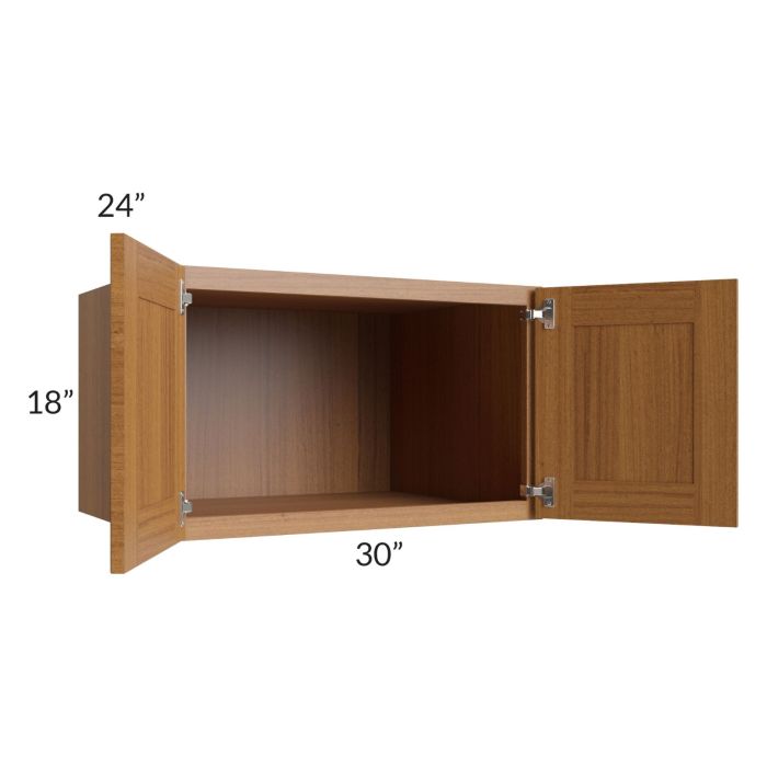 Artisan Walnut Shaker 30x18x24 Wall Cabinet