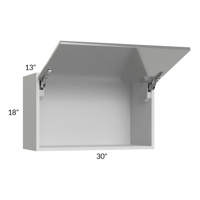 Milan Grey Gloss 30x18 Lift-Up Door Wall Cabinet