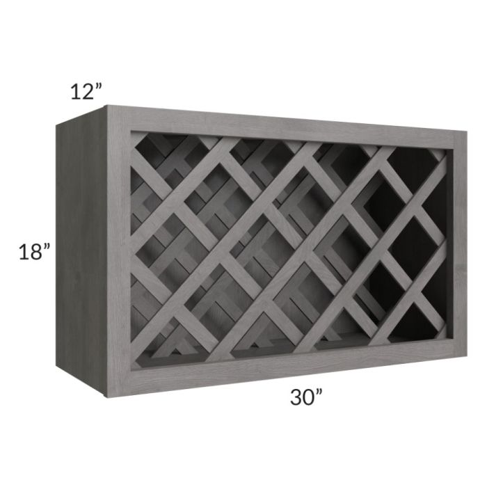 Providence Slate Grey 30x18 Wine Rack Cabinet