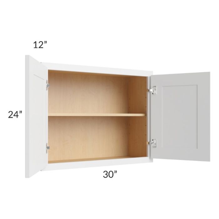 Stratus White 30x24 Wall Cabinet
