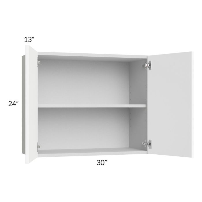 Milan White Matte 30x24 Wall Cabinet