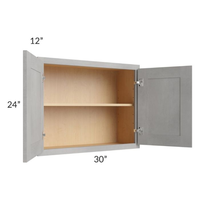 Gramercy Grey Mist 30x24 Wall Cabinet