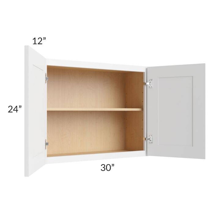 Alpine White Shaker 30x24 Wall Cabinet 