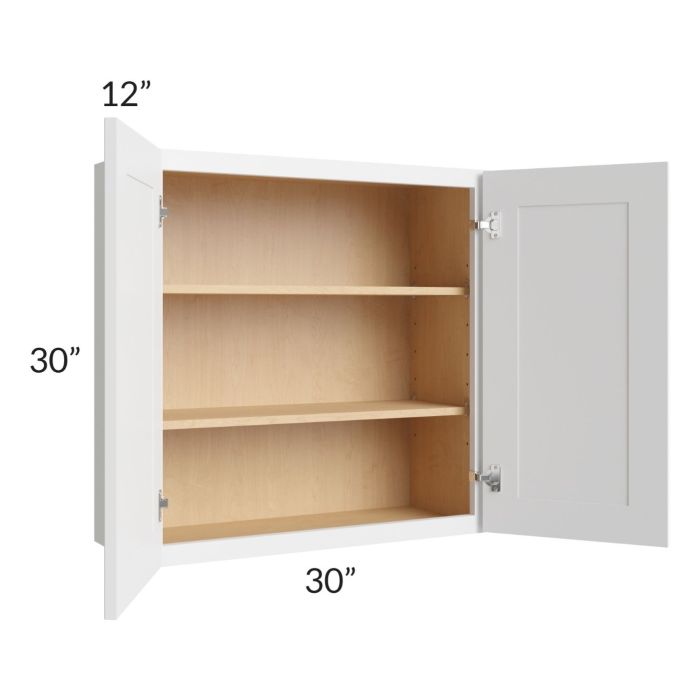 Stratton White Shaker 30x30 Wall Cabinet