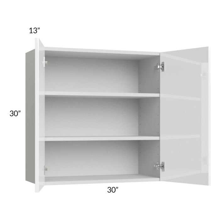 Milan White Gloss 30x30 Wall Cabinet