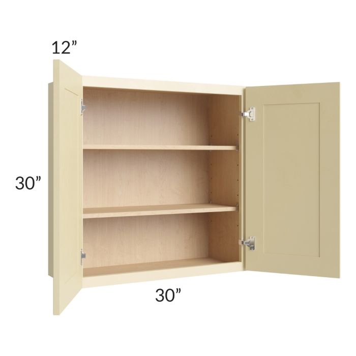 Phoenix Cream Glaze 30x30 Wall Cabinet