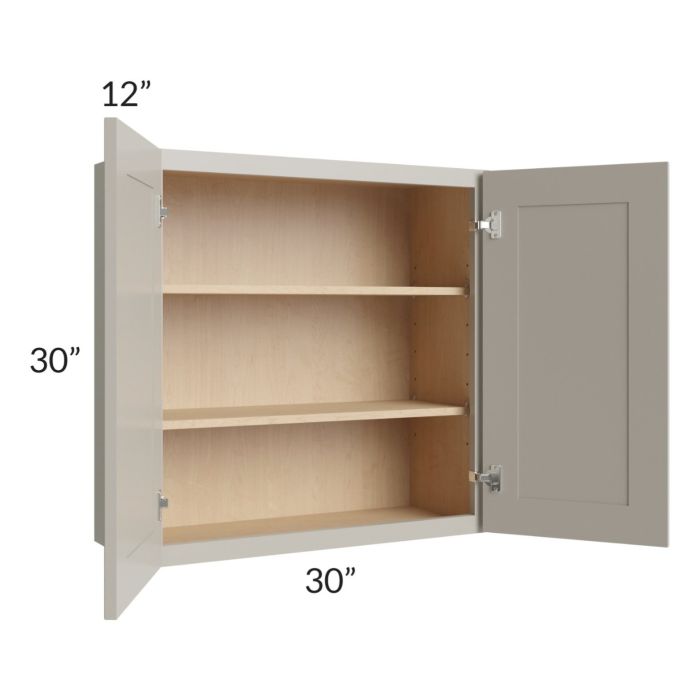 Stratton Light Grey Shaker 30x30 Wall Cabinet